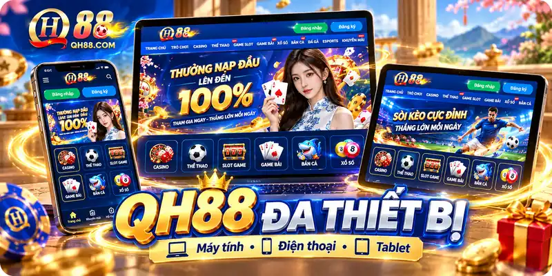 Truy cập trang chủ bằng điện thoại và máy tính